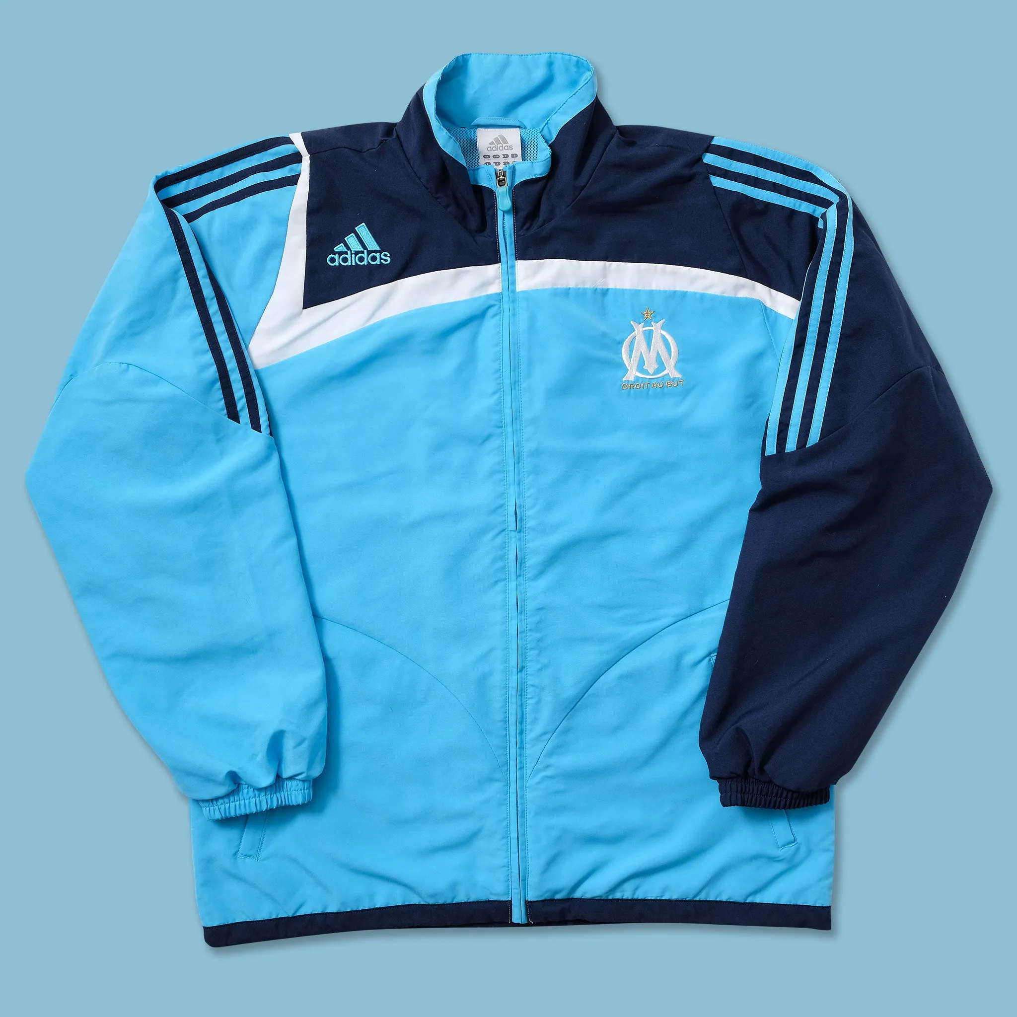 2007 adidas Olympique Marseille Track Jacket Medium