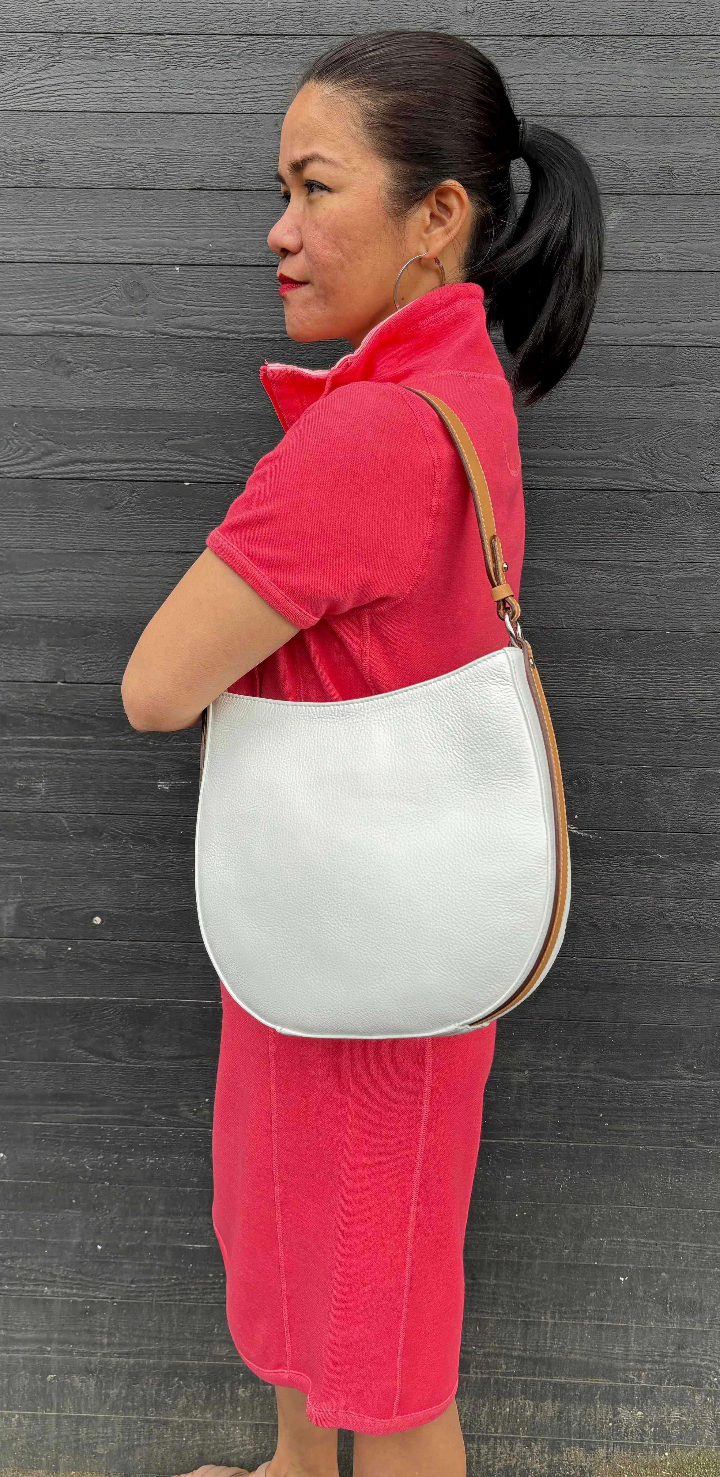 3200465 White Leather Bag