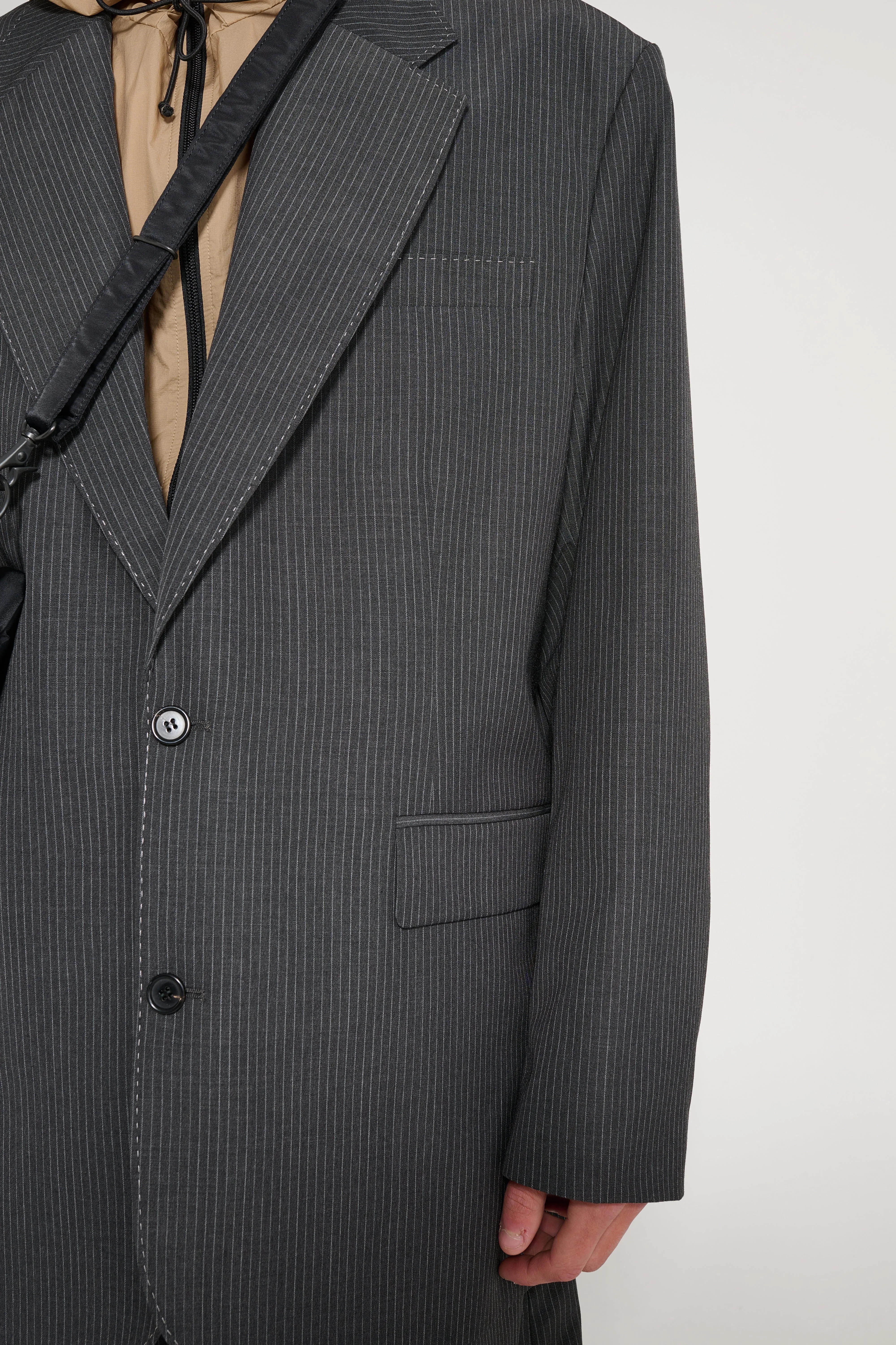 Acne Studios Relaxed Fit Suit Jacket Anthracite Grey