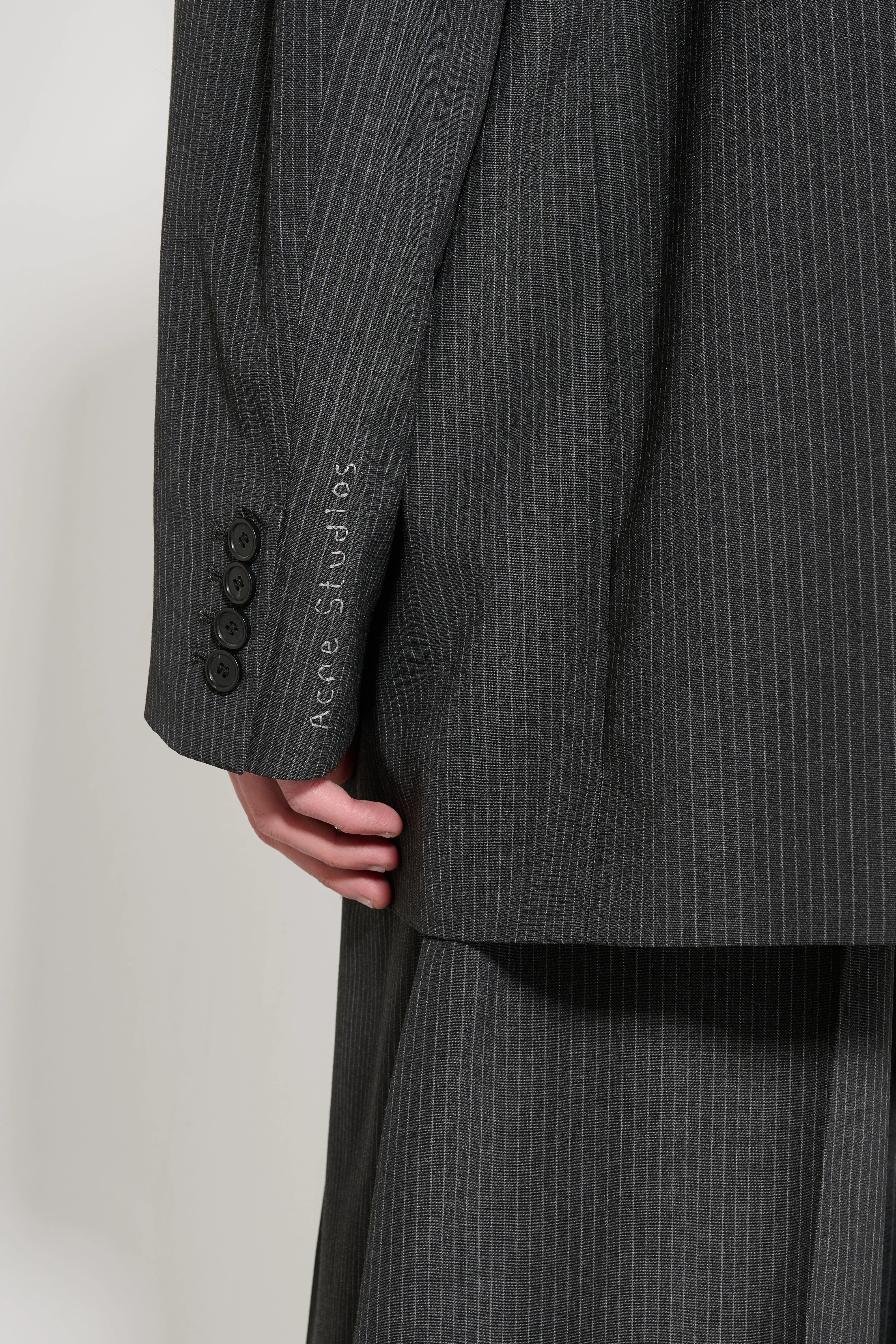 Acne Studios Relaxed Fit Suit Jacket Anthracite Grey