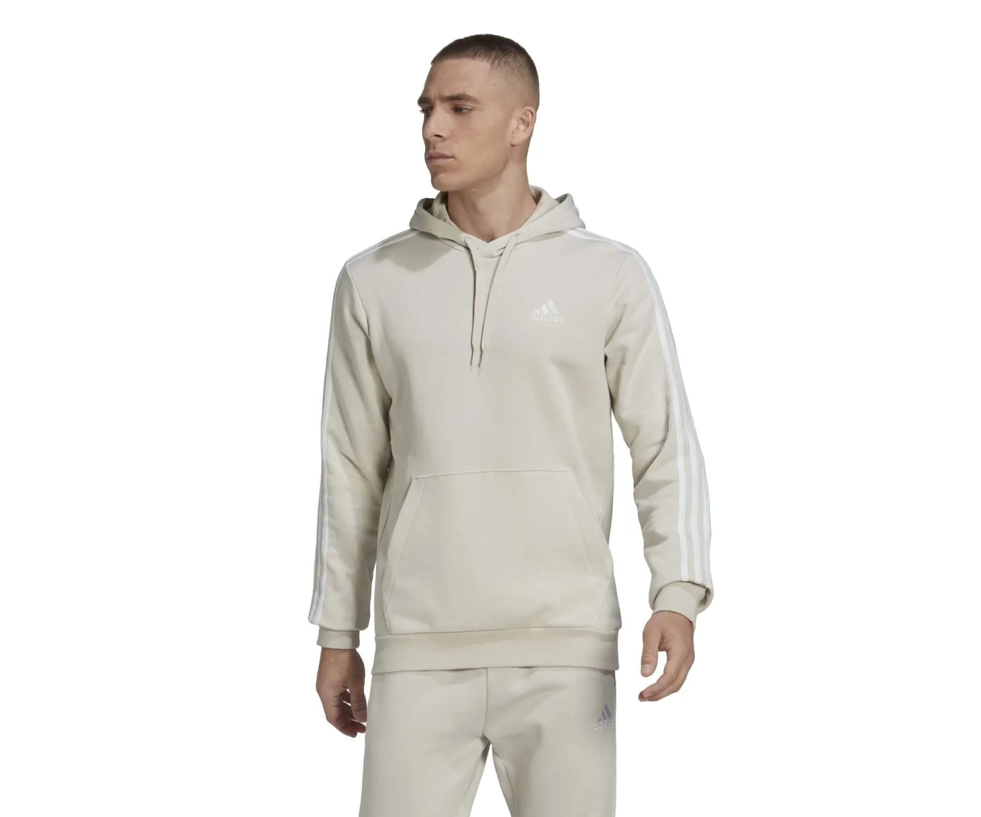 adidas Men’s Essentials Fleece 3 Stripes Hoodie