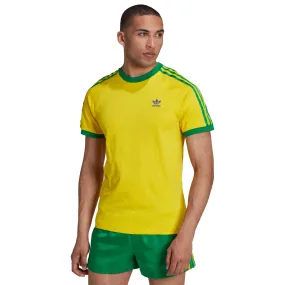 adidas Originals Men’s 3-Stripes Tee – Team Yellow / Team Green / Bold Blue