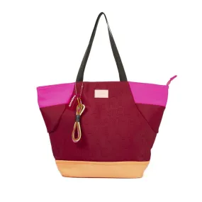 Alagoa women's burgundy neoprene shopper bag