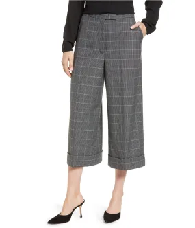 Anne Klein Womens Houndstooth Culotte Pants