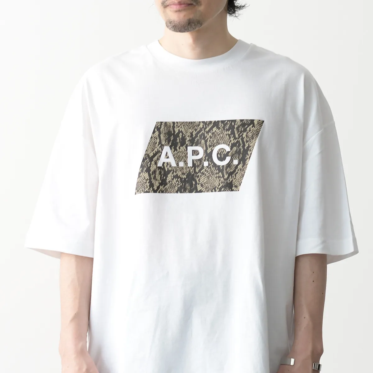 A.P.C.  |Crew Neck Plain Cotton Short Sleeves Python Logo Designers