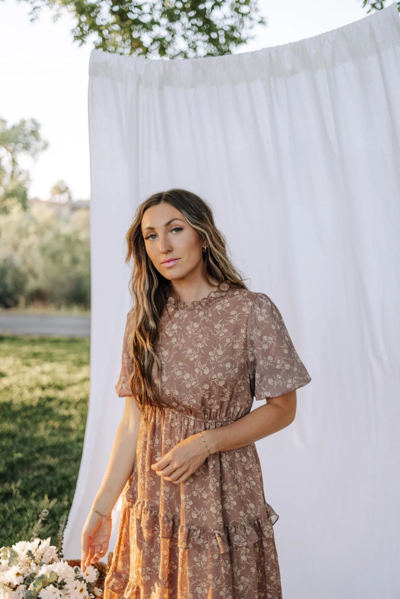 Aubree Dress in Dusty Blush