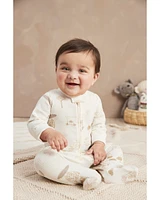 Baby Animals 2-Way Zip Cotton Blend Sleep & Play Pajamas