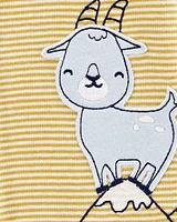 Baby Goat Snap-Up Cotton Sleep & Play Pajamas