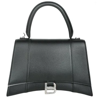 Balenciaga Hourglass Top Handle Bag Black -18%