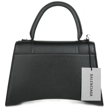 Balenciaga Hourglass Top Handle Bag Black -18%