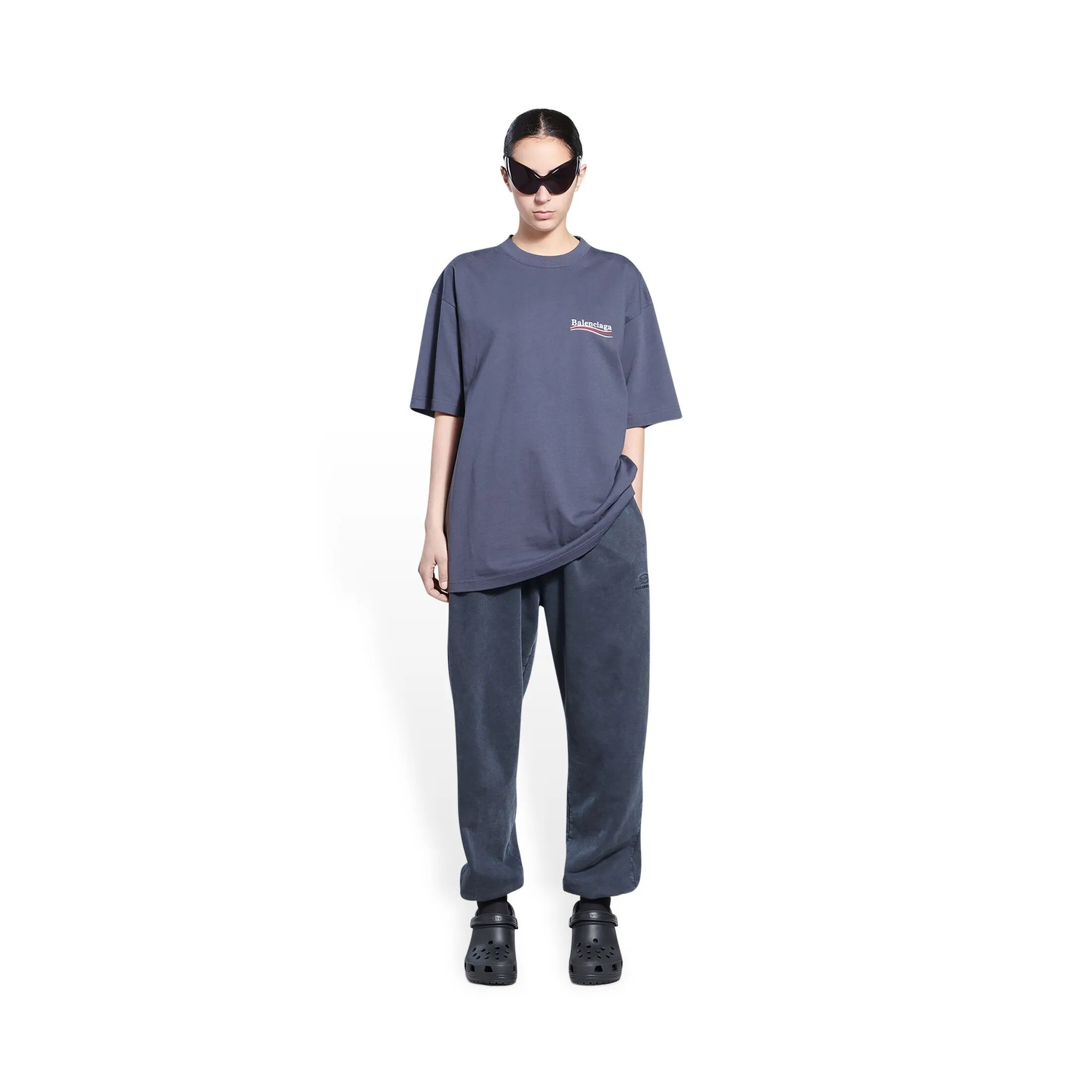 BALENCIAGA  |Unisex Street Style Cotton Short Sleeves Logo Luxury