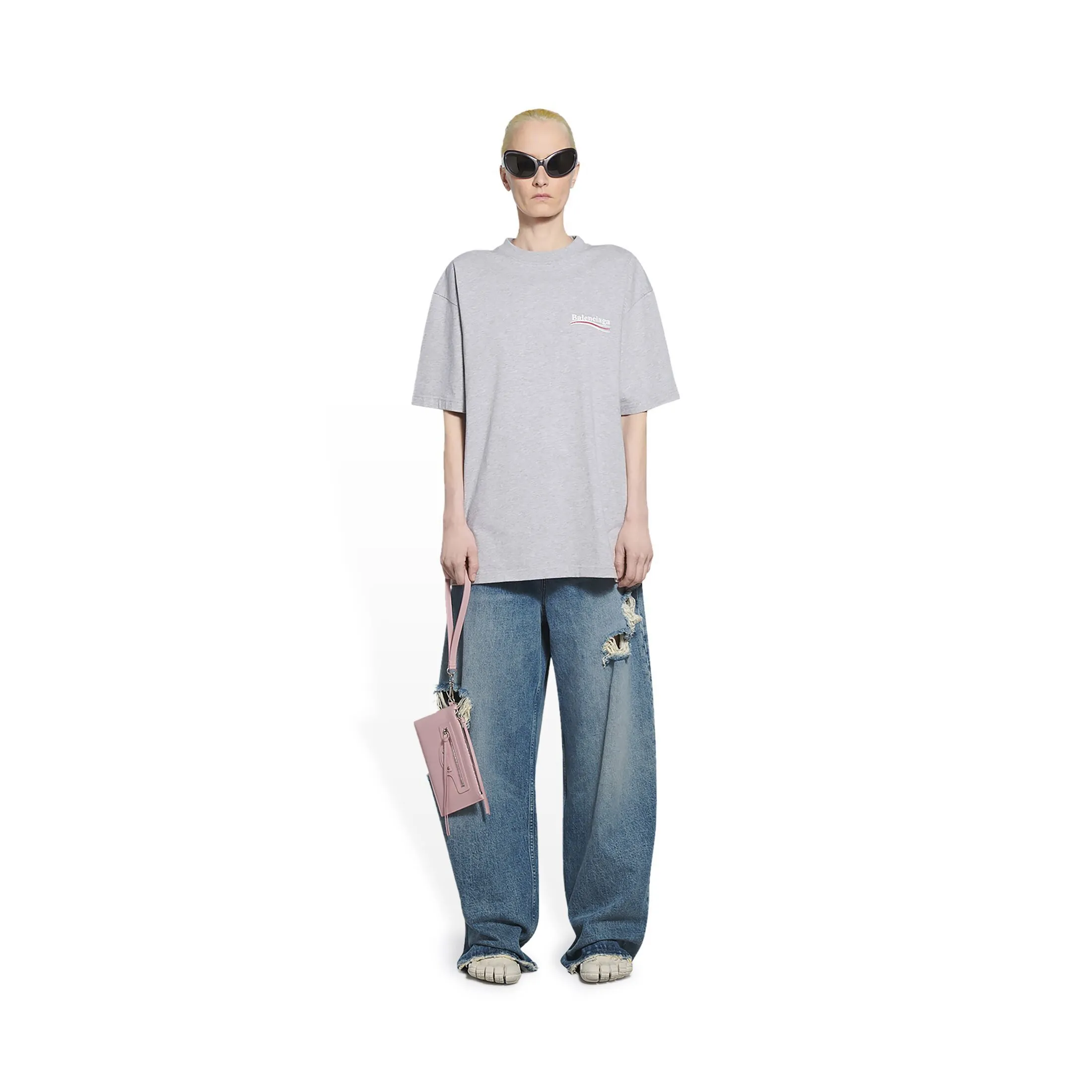 BALENCIAGA  |Unisex Street Style Cotton Short Sleeves Logo Luxury