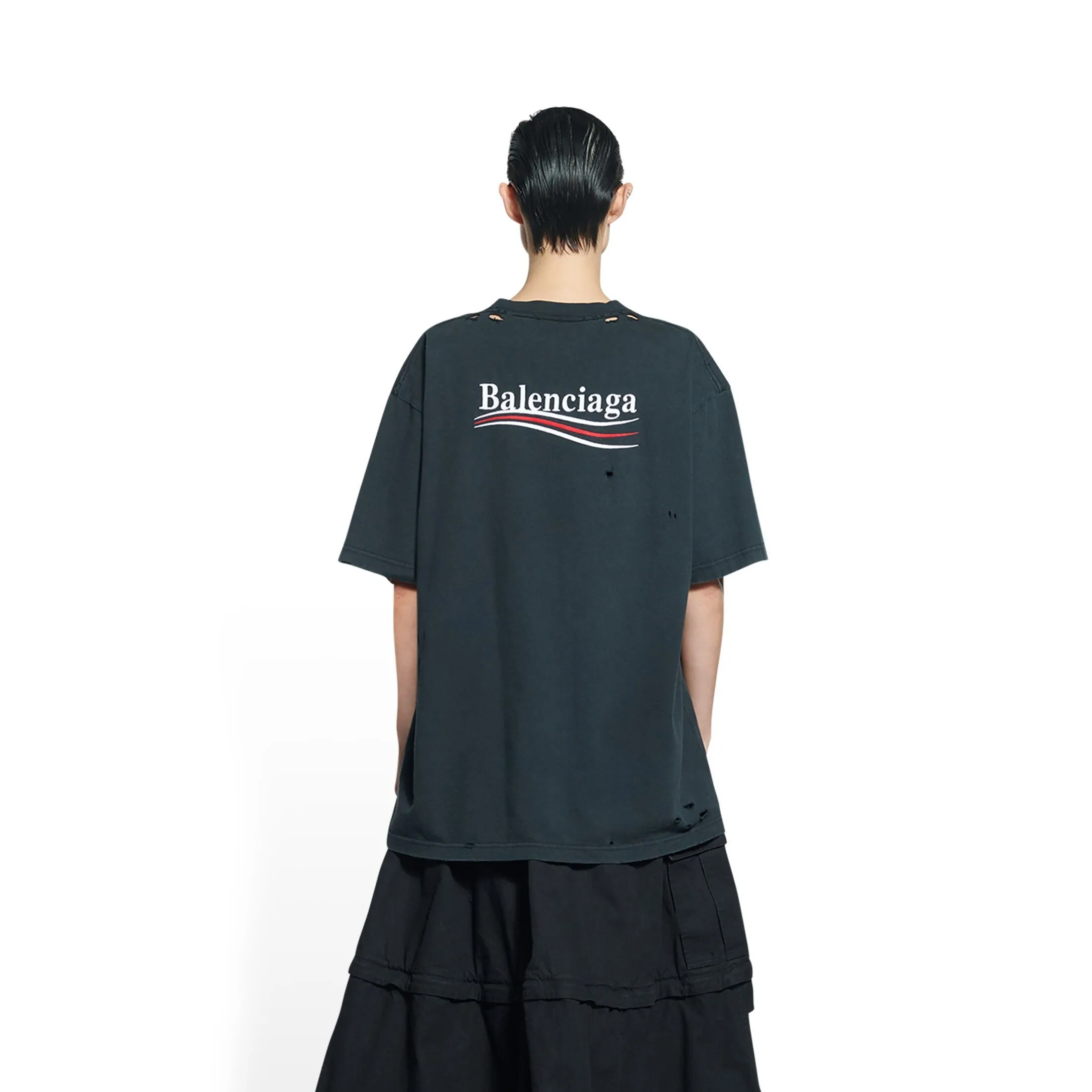 BALENCIAGA  |Unisex Street Style Cotton Short Sleeves Logo Luxury