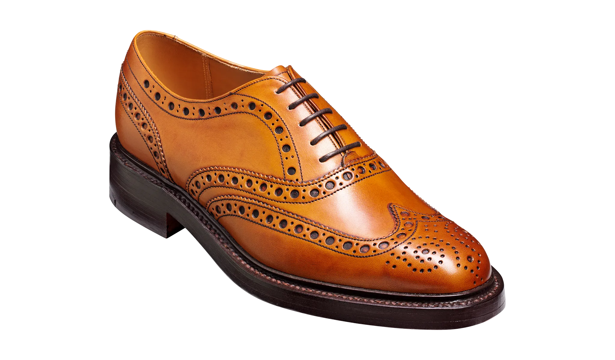 Barker Westfield  Full Brogue Calf Leather Shoe-  Cedar Calf