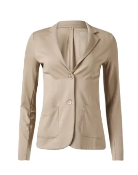 Beige Stretch Knit Blazer