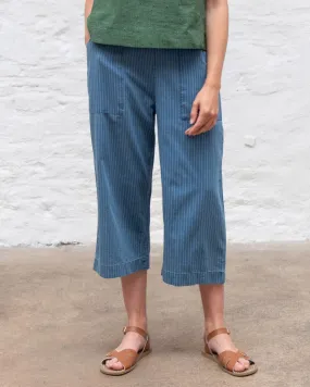 Bibico Anna pants, striped denim culottes