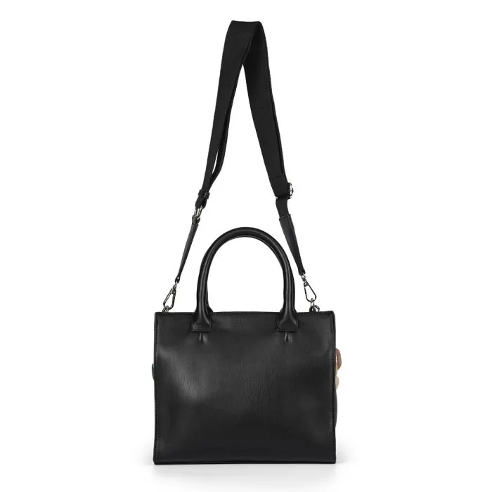 BLACK BAG WITH HANDLES AND SHOULDER STRAP LANEAST