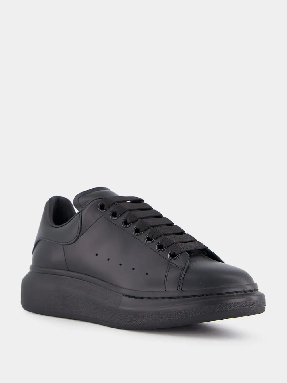 Black Leather Oversized Sneaker