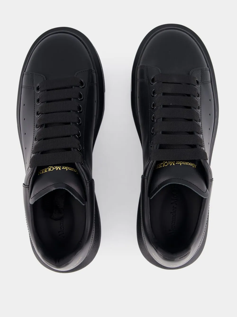 Black Leather Oversized Sneaker