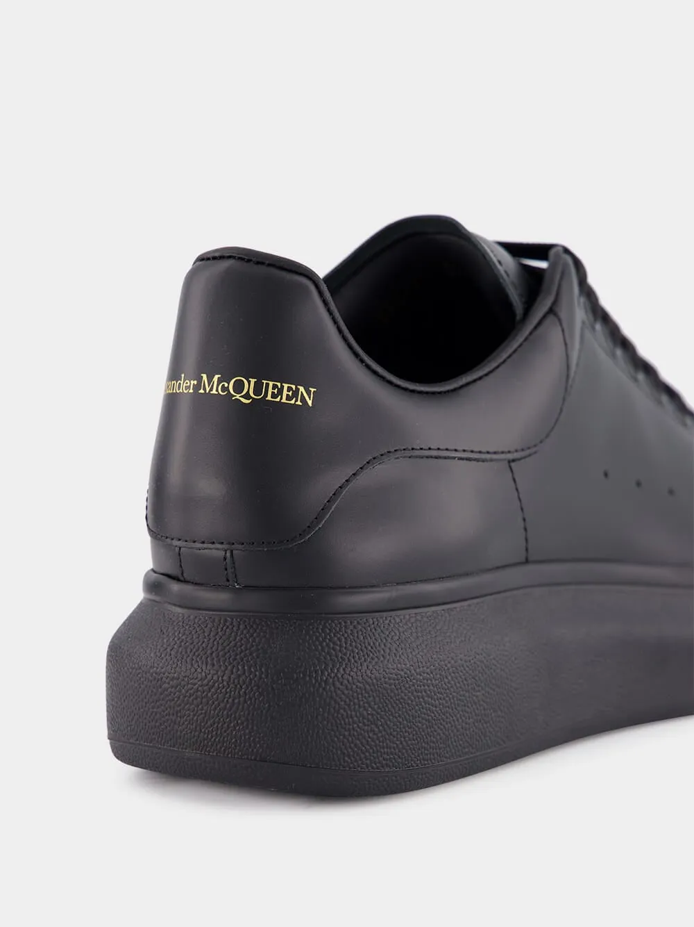 Black Leather Oversized Sneaker