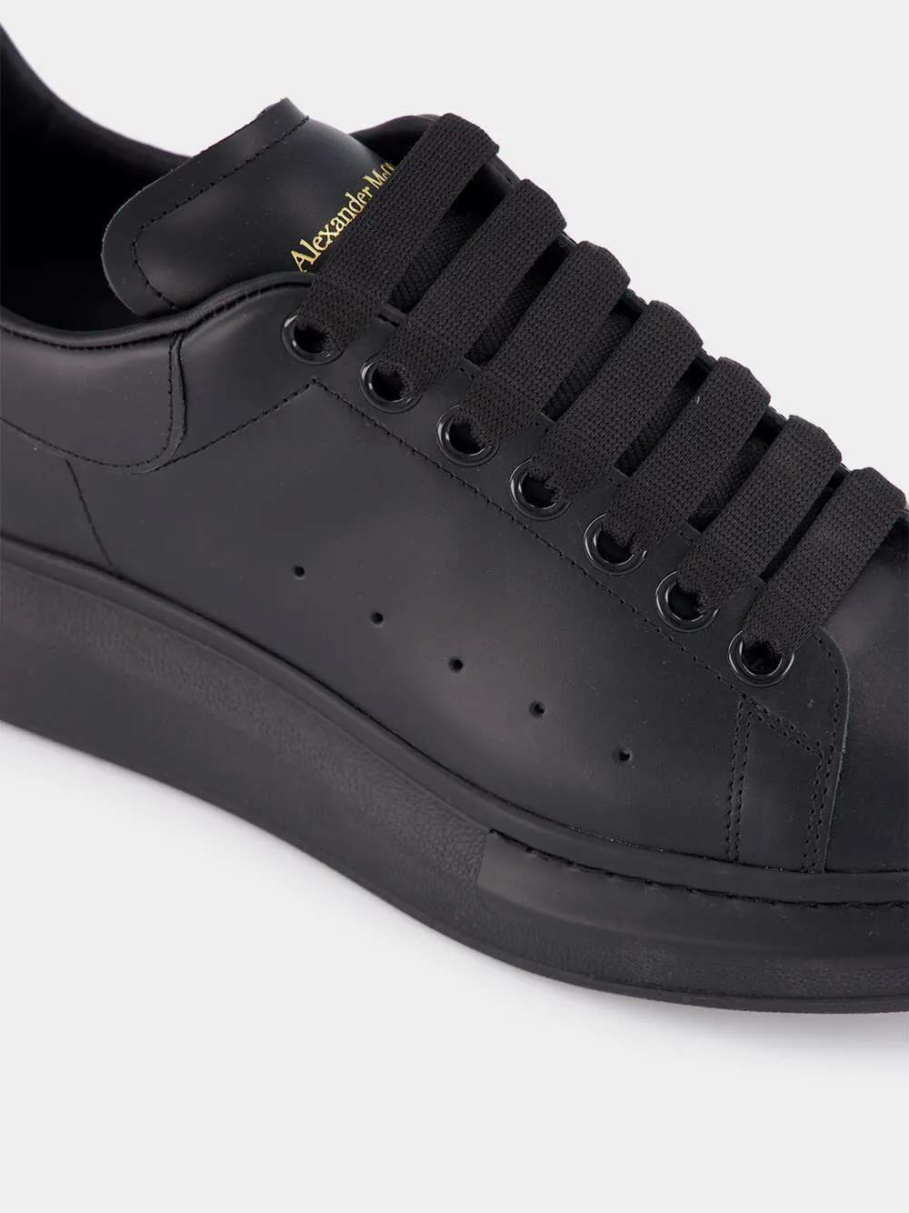 Black Leather Oversized Sneaker