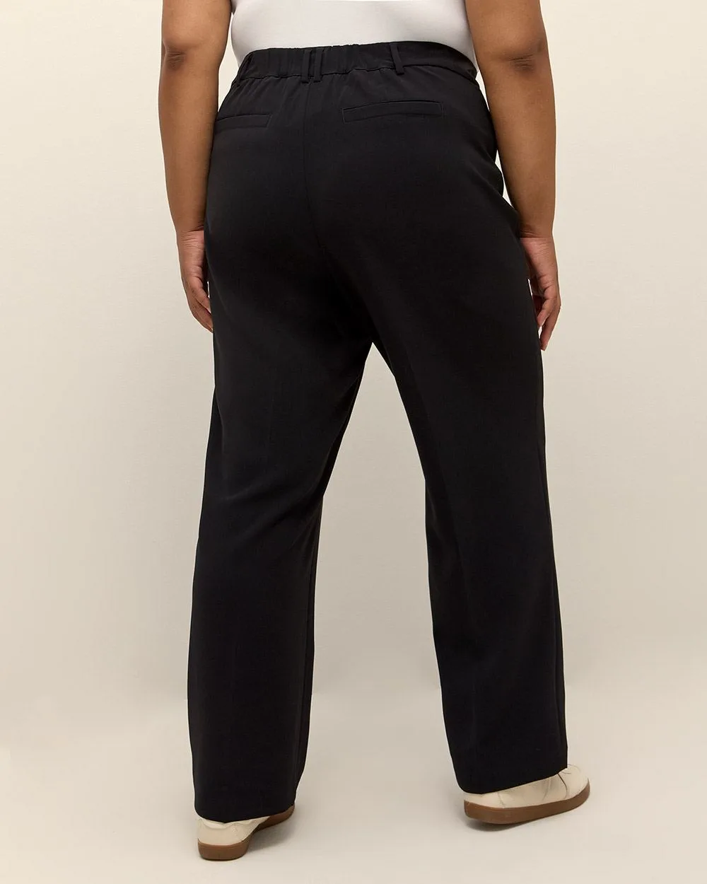 Black Straight-Leg City Pant