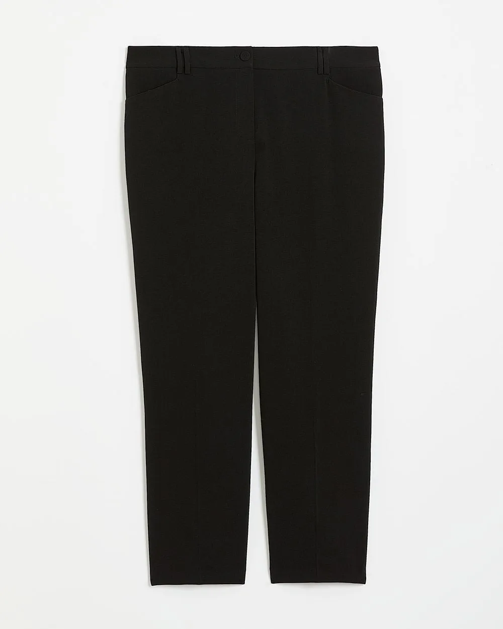 Black Straight-Leg City Pant