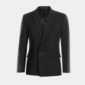  Blazer cruzada negra repelente al agua slim fit