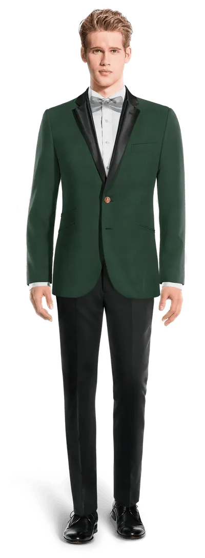  Blazer Esmoquin verde slim fit