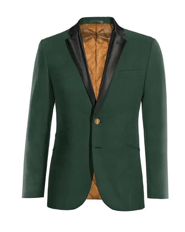  Blazer Esmoquin verde slim fit