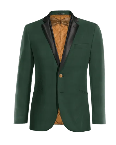  Blazer Esmoquin verde slim fit