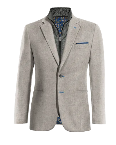  Blazer gris de donegal tweed esencial