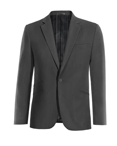  Blazer gris esencial de 1 botón