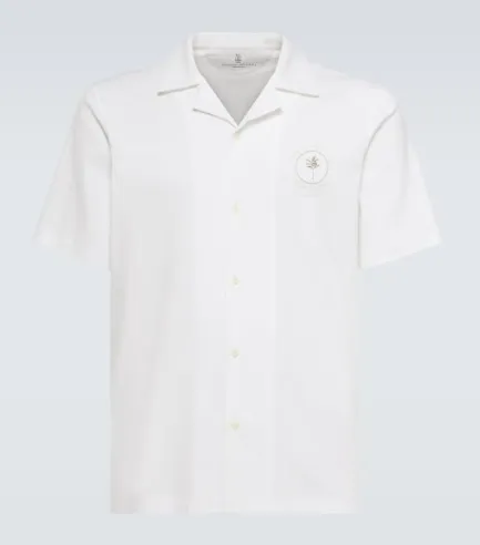 BRUNELLO CUCINELLI  |Plain Cotton Short Sleeves Shirts