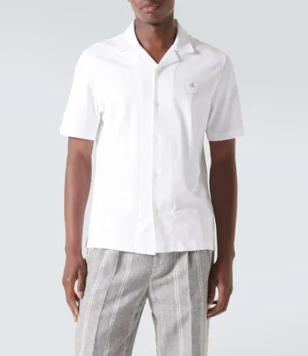 BRUNELLO CUCINELLI  |Plain Cotton Short Sleeves Shirts