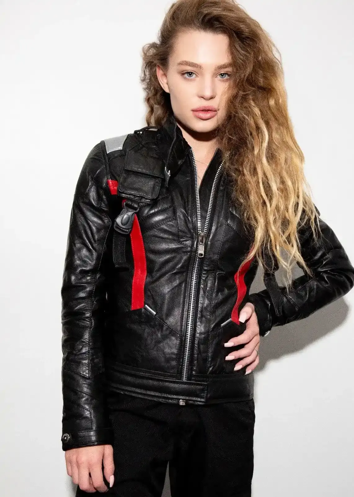 Buy Womens Soldier 76 Leather Jacket Jet Black | LucaJackets