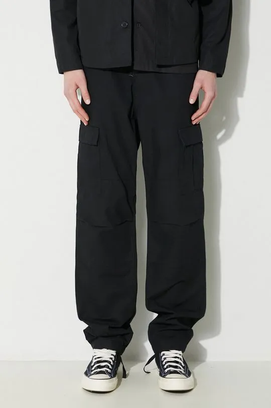 Carhartt WIP cotton trousers black color