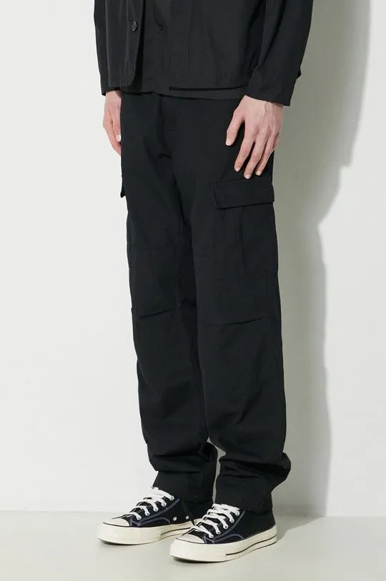 Carhartt WIP cotton trousers black color