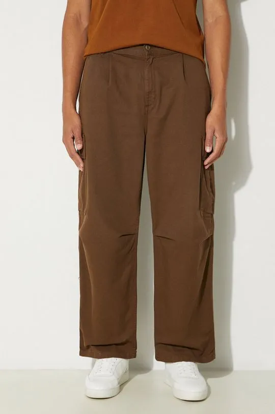 Carhartt WIP cotton trousers Cole Cargo Pant brown color I031218.2YGD