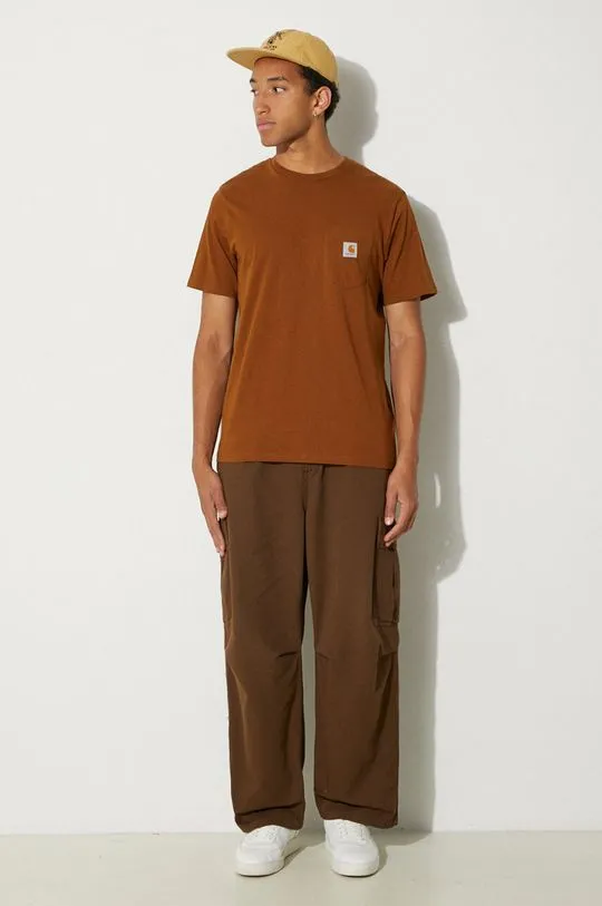 Carhartt WIP cotton trousers Cole Cargo Pant brown color I031218.2YGD