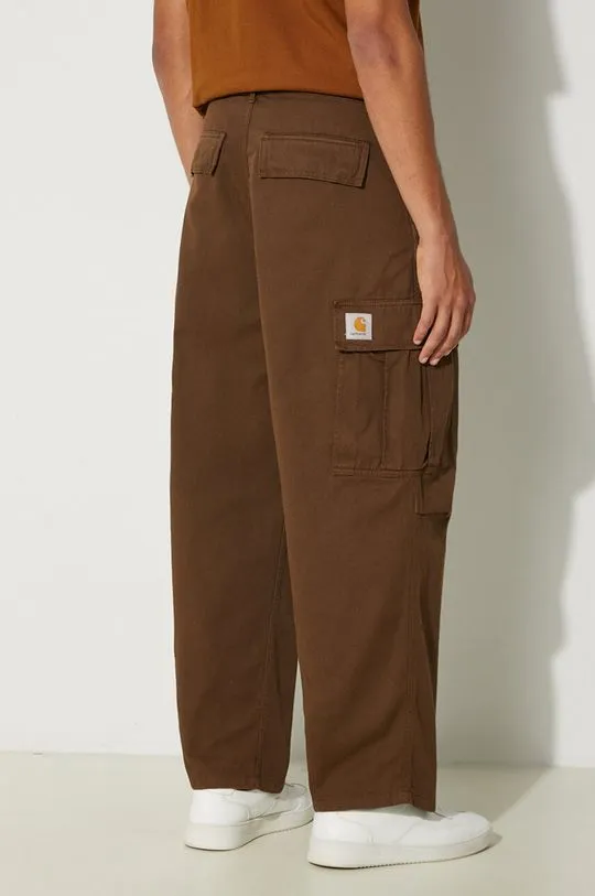 Carhartt WIP cotton trousers Cole Cargo Pant brown color I031218.2YGD