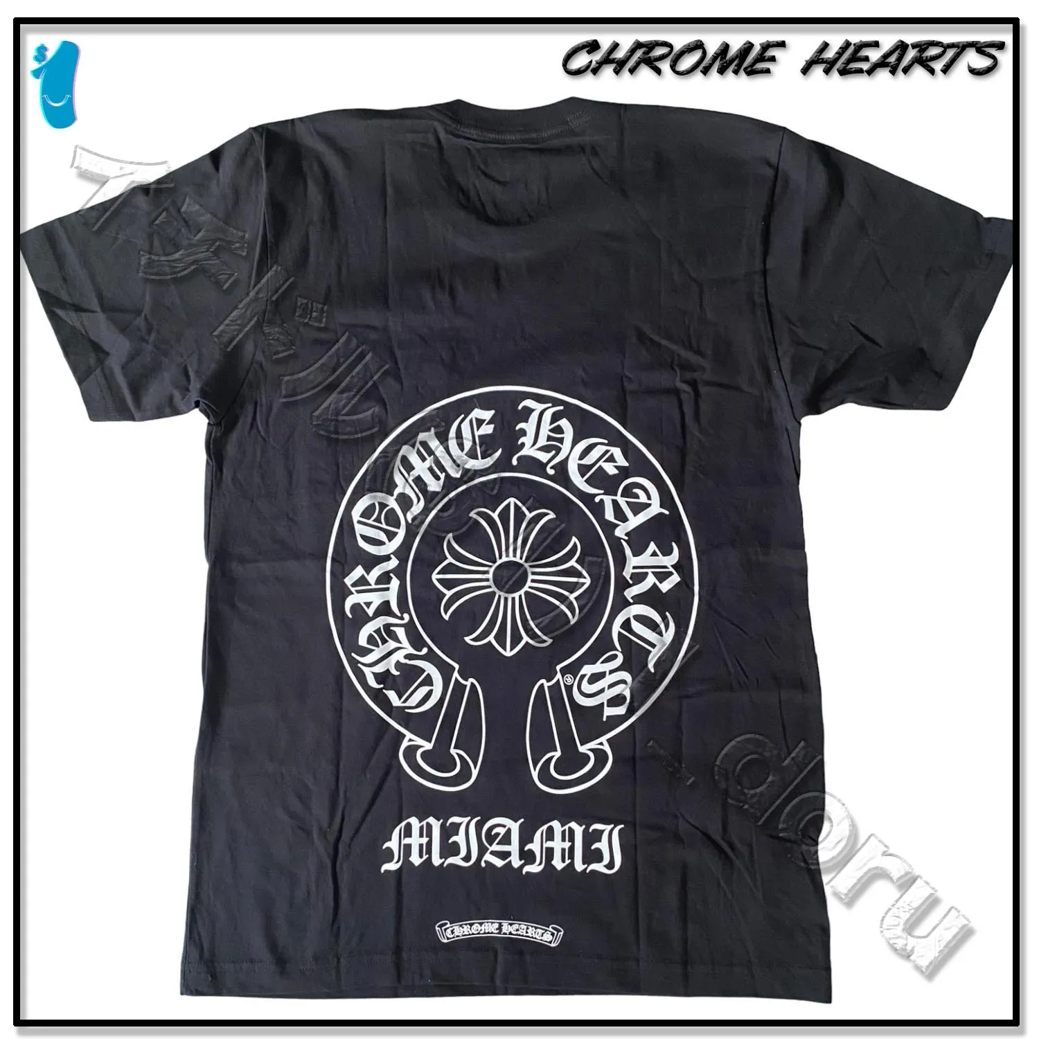 CHROME HEARTS  |Unisex Street Style Cotton Short Sleeves Logo T-Shirts