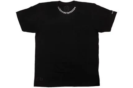 CHROME HEARTS  |Unisex Street Style U-Neck Collaboration Plain Logo T-Shirts