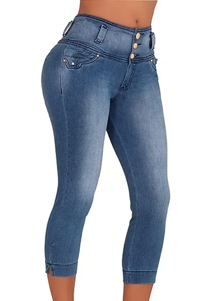 Classic Shapewear High Rise  Capri Jeans