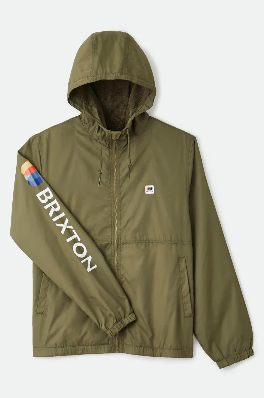 Claxton Alton Lightweight Zip Hood Jacket - Military Olive