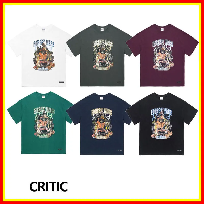 CRITIC  |Unisex Street Style Plain Short Sleeves Logo T-Shirts