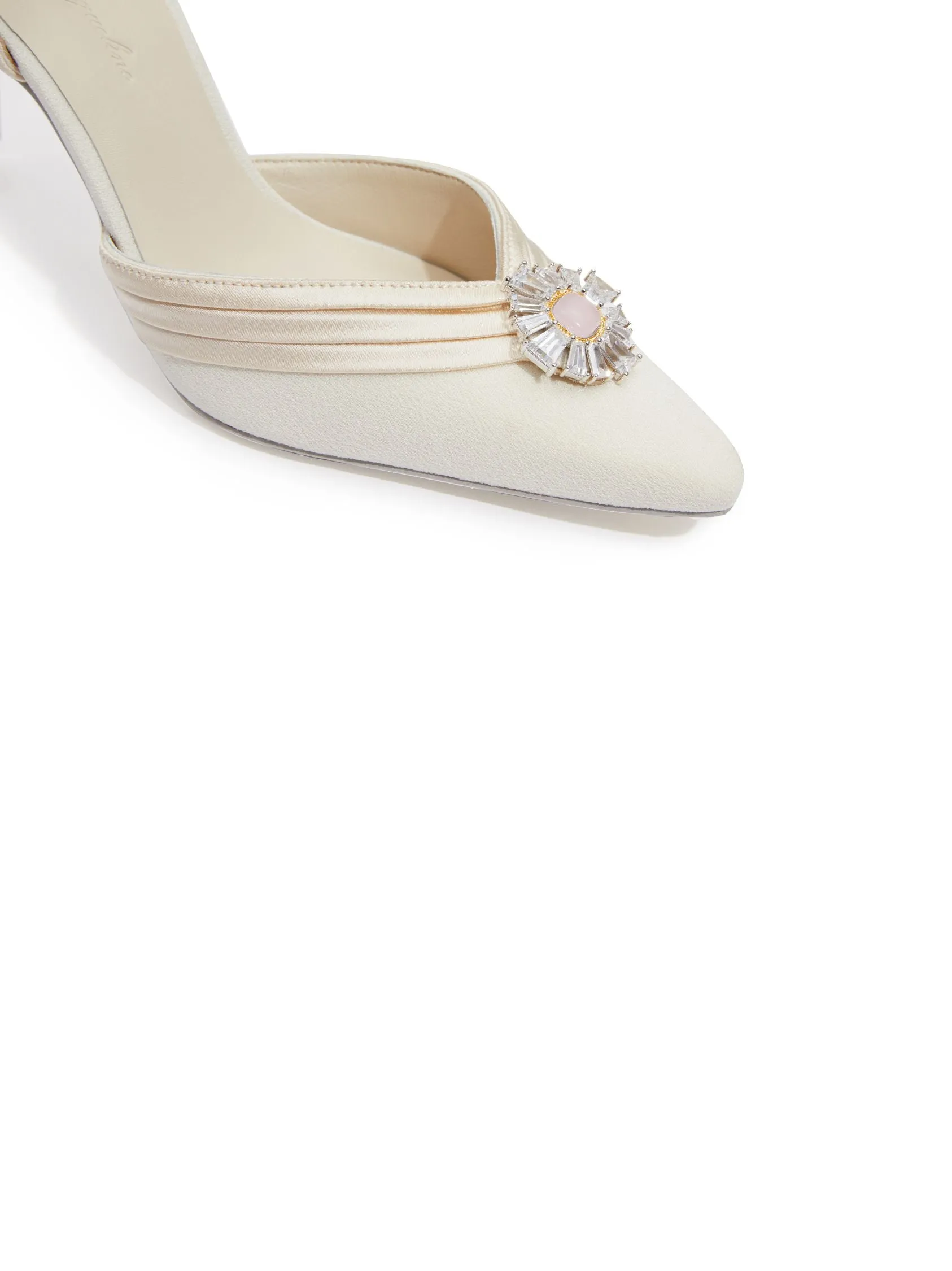 Diana Diamond Heels (White) (Final Sale)