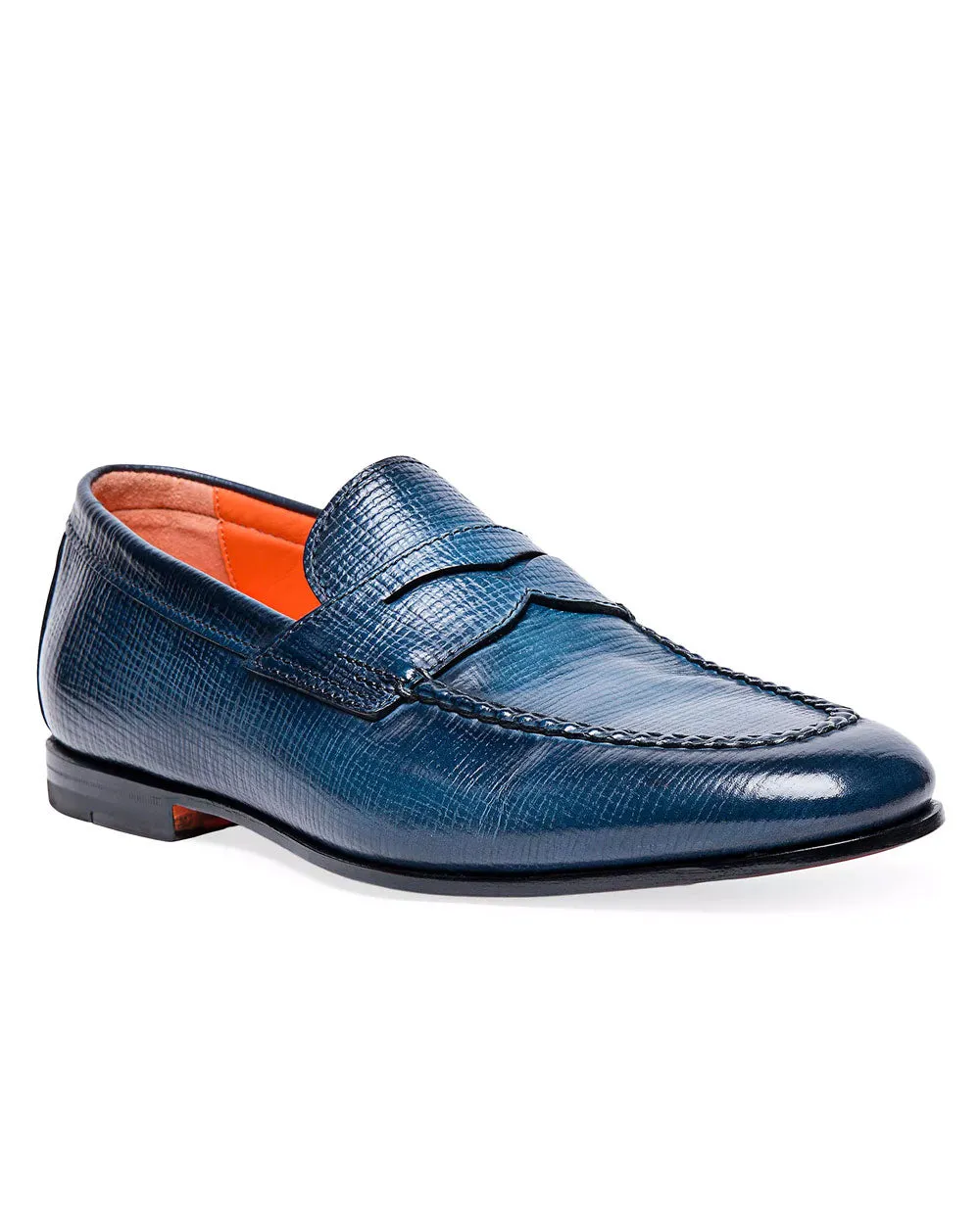 Door Texture Washed Loafer in Blue