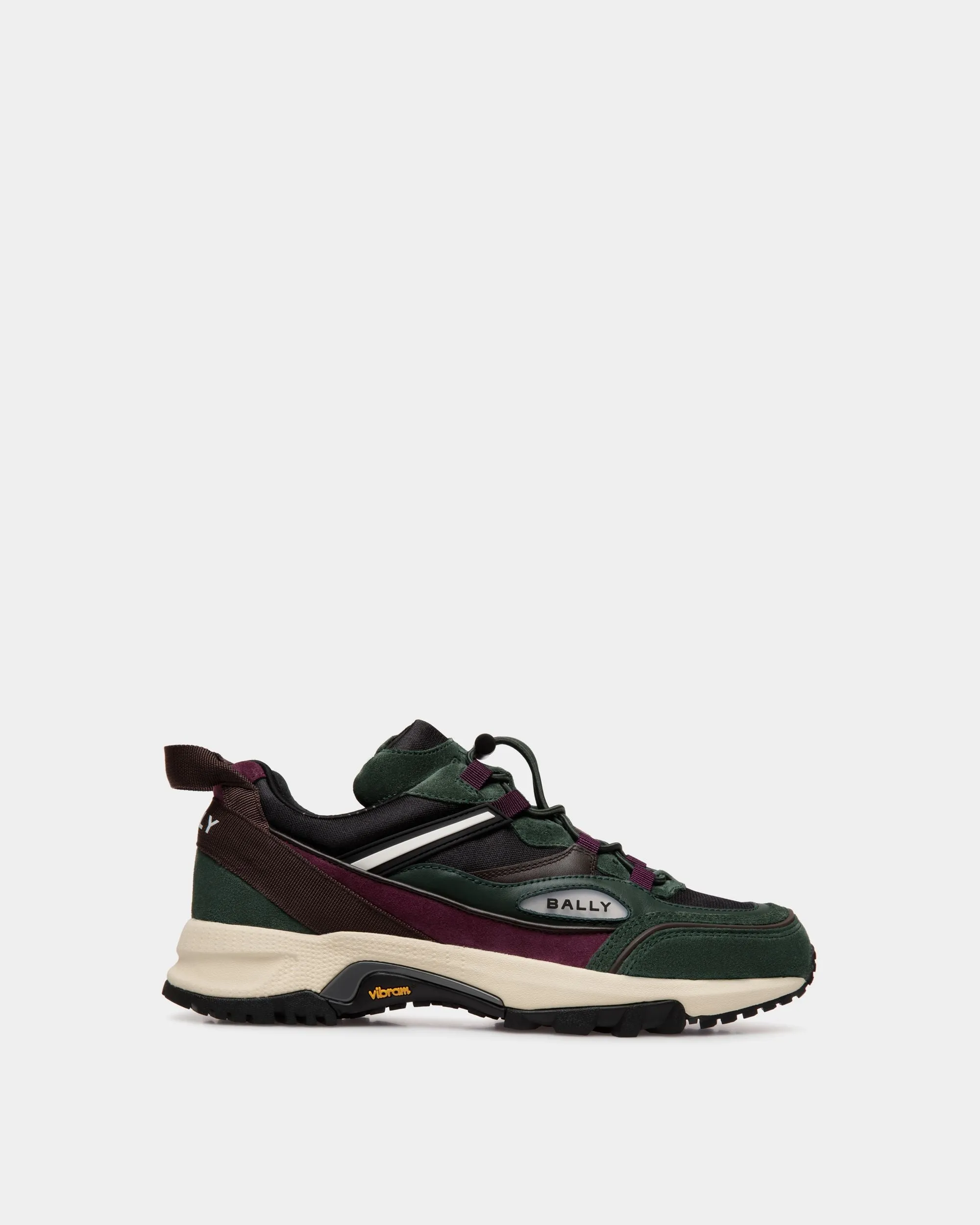 Faster Sneaker In Bottle Green Leather and Nylon 