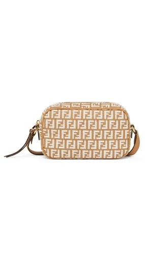 FF Tapestry Raffia Camera Bag - Natural/White